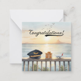 Pilot Congratulations Note Card – Elegant Aviation Mitteilungskarte