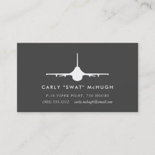 Pilot der Viper-F-16 mit zusammenpassendem Muster Visitenkarte