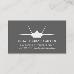 Pilot des Raubvogel-F-22 Visitenkarte