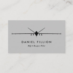 Pilot des Sensenmann-MQ-9 mit Geschwader-Flecken Visitenkarte