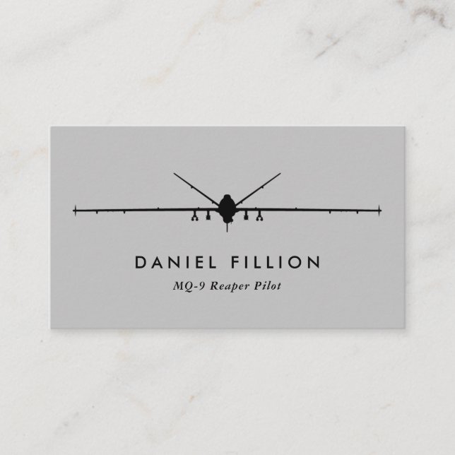 Pilot des Sensenmann-MQ-9 mit Geschwader-Flecken Visitenkarte (Vorderseite)