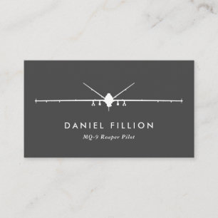 Pilot des Sensenmann-MQ-9 mit Geschwader-Flecken Visitenkarte