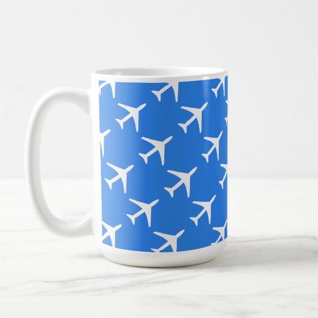 Pilot eines Funky-Flugzeug-Flugzeugs Kaffeetasse (Links)