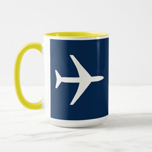 Pilot eines Funky-Flugzeug-Flugzeugs Tasse (Links)