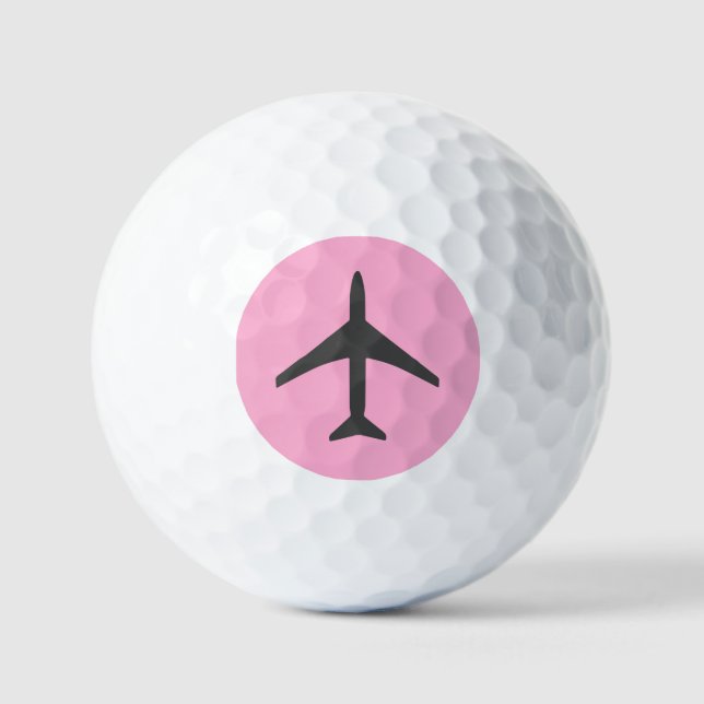 Pilot eines Funky-Gray-Flugzeug-Flugzeugs Golfball (Vorderseite)
