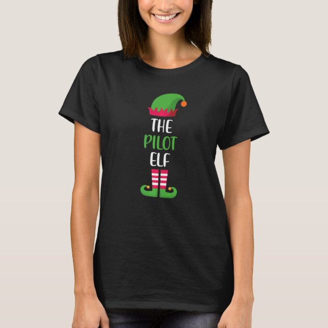 Pilot Elf Family Matching Group Christmas Pajama X T-Shirt (Vorderseite)