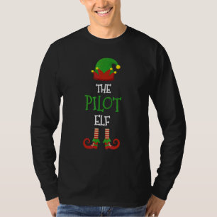 Pilot-Elfen-Familie-Passende-Gruppen-Pyjama-Weihna T-Shirt