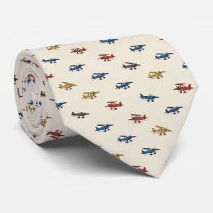 Pilot Faux Seide Mikro-Flugzeug-Designer-Stil Krawatte