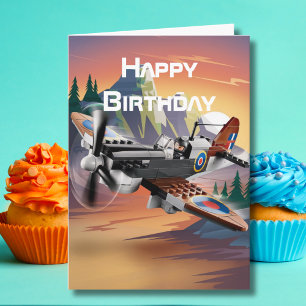 Pilot fliegt Flugzeug, coole Luftfahrt-Geburtstag Karte