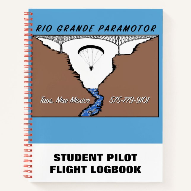 Pilot-Flugbuch für Rio Grande Paramotor Notizbuch (Vorderseite)