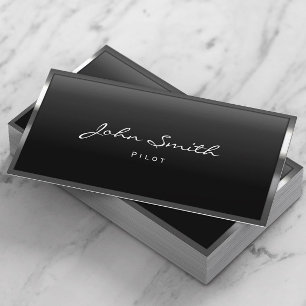 Pilot Fluglotse Moderne Metallumrandung Profession Visitenkarte