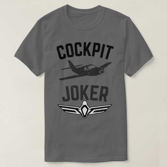 Pilot Flugzeug Aviator Cockpit Flying Fun T-Shirt (Design vorne)