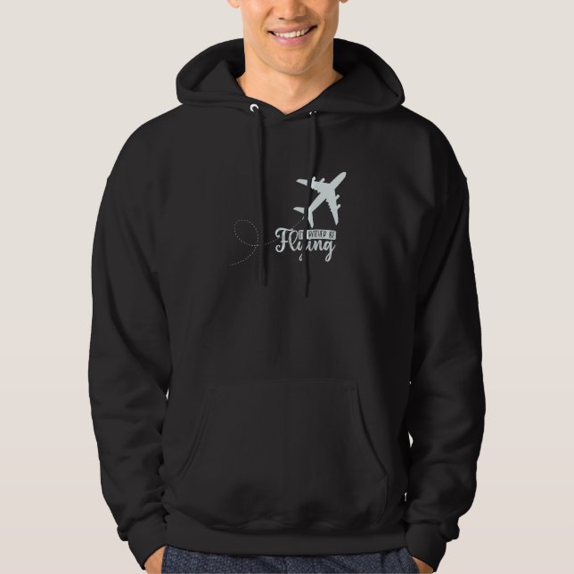 Pilot Flugzeug Flug Aviation Ich wäre lieber geflo Hoodie (Vorderseite)