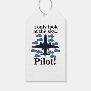 Pilot Flugzeug I Ich schaue nur auf den Himmel Pil Geschenkanhänger