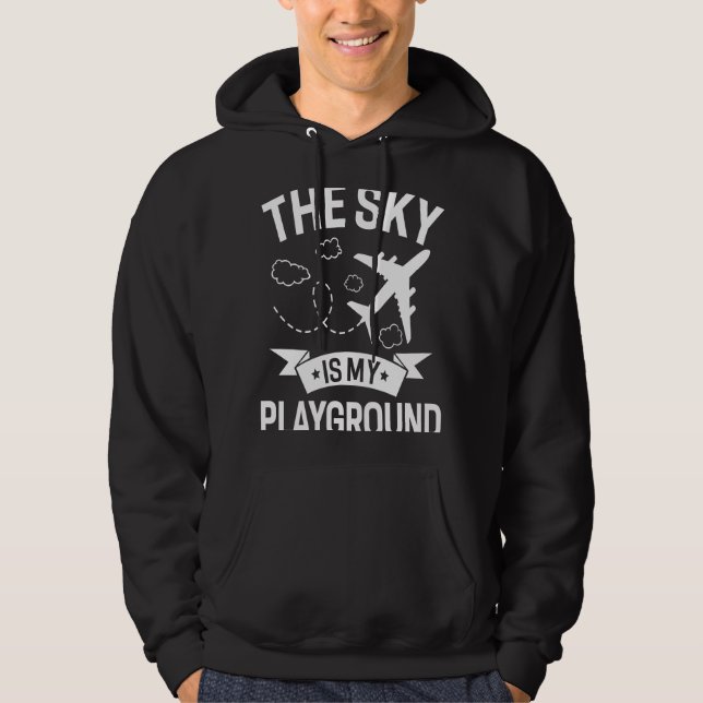 Pilot Flugzeug Luftfahrt Der Himmel ist mein Spiel Hoodie (Vorderseite)