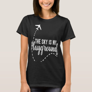 Pilot Flugzeug Luftfahrt Der Himmel ist mein Spiel T-Shirt