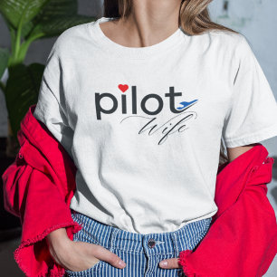 Pilot Frau Typografie & Flugzeug Einfach, Minimali Tri-Blend Shirt