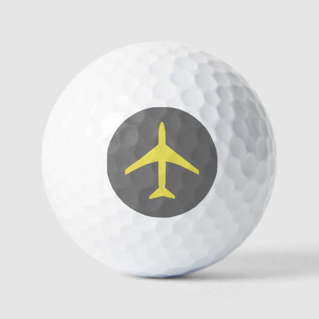 Pilot für Funkgelbes Flugzeug Golfball (Vorderseite)