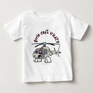 Pilot-Girl für leichte Hubschrauber Baby T-shirt
