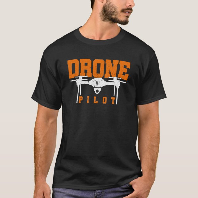 Pilot Graphic Drone Flying Quadcopter Pilot RC Dro T-Shirt (Vorderseite)