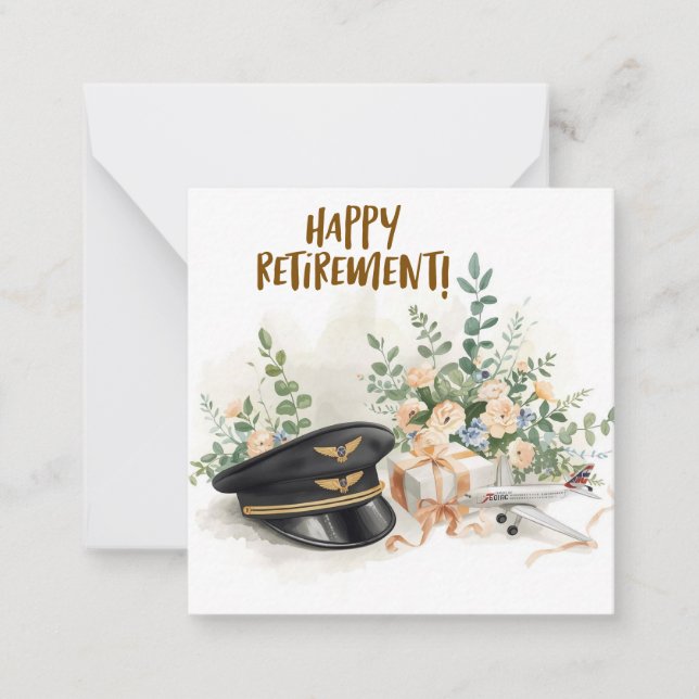 Pilot  Happy retirement Mitteilungskarte (Vorderseite)