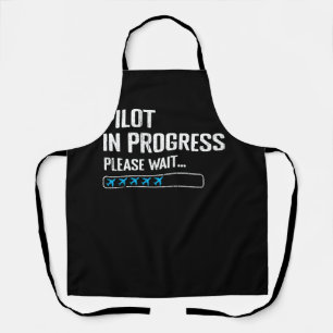 Pilot im Gange Bitte warten Loadung Fluggesellscha Schürze