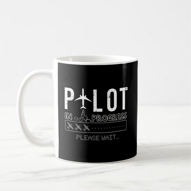 Pilot im Gange Funny Future Pilot Aviation Airline Kaffeetasse (Links)