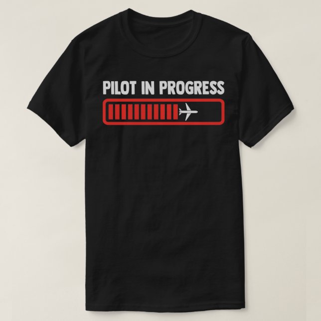 Pilot im Gange Funny Future Pilot Aviation Airline T-Shirt (Design vorne)