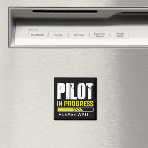 Pilot in Ausbildung… Bitte warten Geschenkidee f Magnet