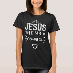 Pilot Jesus ist mein Co-Pilot Jesus Redewendungen T-Shirt