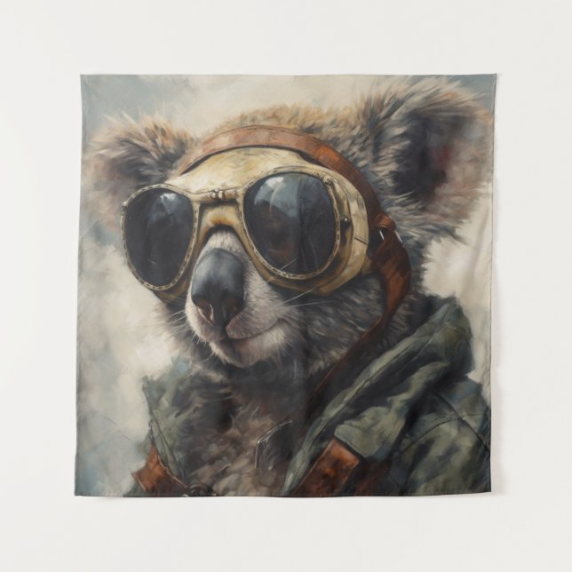 Pilot Koala Wandteppich (Vorderseite)