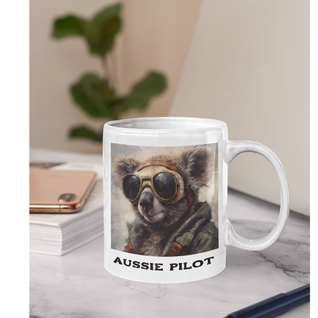 Pilot Koala Zweifarbige Tasse (Von Creator hochgeladen)