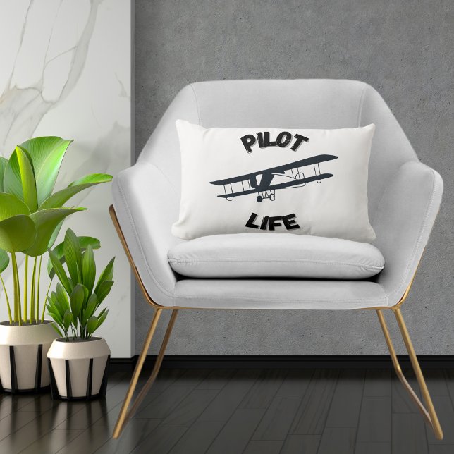 Pilot Life-Flugzeug Cool, einfacher Luftfahrzeug-A Lendenkissen (Von Creator hochgeladen)