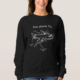 Pilot Luftfahrtingenieur Mechanikflugzeug-Plan Sweatshirt