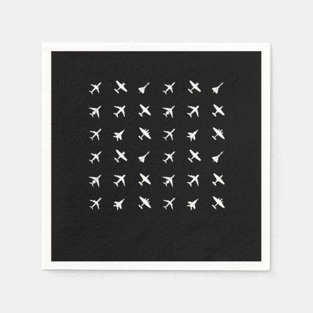 Pilot Luftfahrzeuge Fliegender Aviator Flugingenie Serviette (Vorderseite)