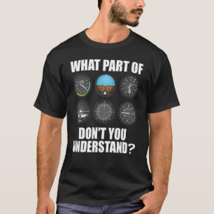 Pilot Men Women Aviation Airline Instruments T-Shirt