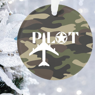Pilot & Militärflugzeug, Tarnung, Minimalistisch Ornament