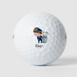 Pilot mit Name Golfball
