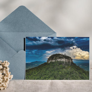 Pilot Mountain NC Staat Park nach Sturm Regenbog Karte