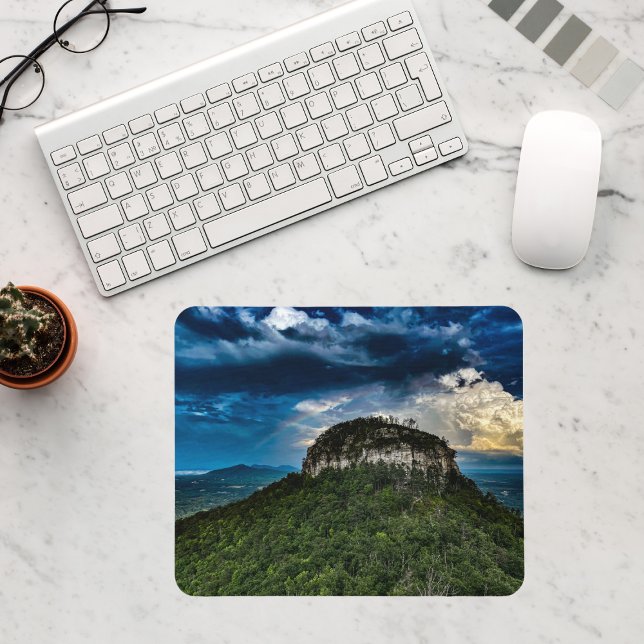 Pilot Mountain NC Staat Park | nach Sturm Regenbog Mousepad (Von Creator hochgeladen)
