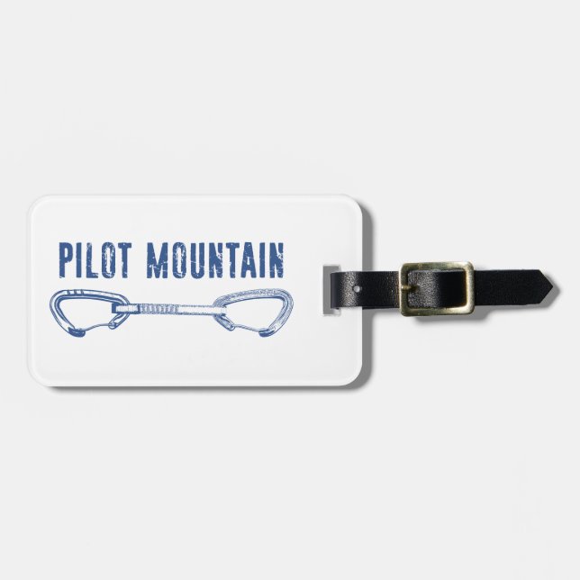 Pilot Mountain North Carolina Klettern Quickdraw Gepäckanhänger (Vorderseite horizontal)