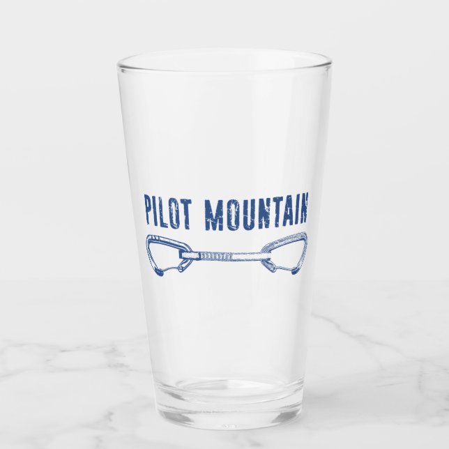 Pilot Mountain North Carolina Klettern Quickdraw Glas (Vorderseite)