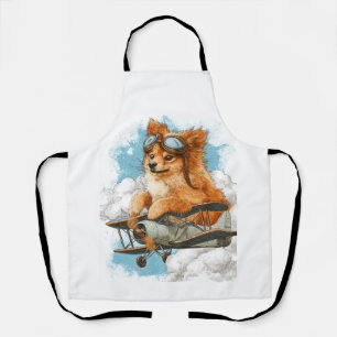 Pilot Pomeranian � Fliegender Ace-Hund Schürze