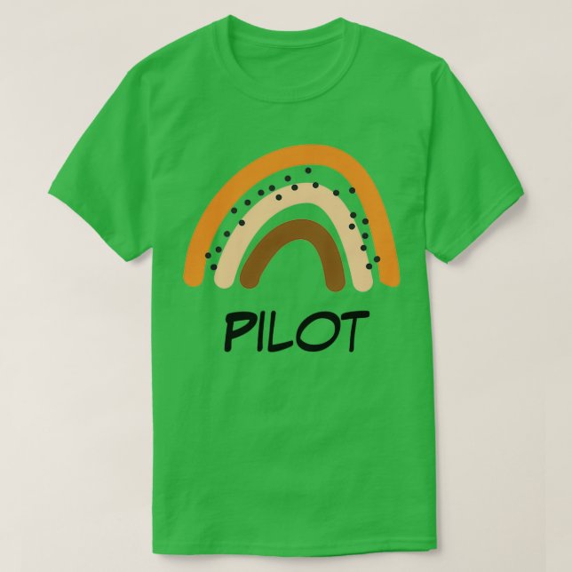 Pilot Rainbow Gift Funny Present Idea For Pilot  T-Shirt (Design vorne)