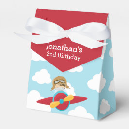 Pilot Red Airplane Gevor Box (Niedliche Cloud) Geschenkschachtel