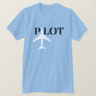Pilot Schrift & Flugzeug, Luftfahrt, Minimalistisc T-Shirt
