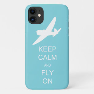 Pilot Sky Blue Behielt Ruhe und Flug auf Flug Case-Mate iPhone Hülle