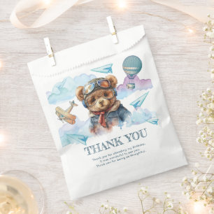 Pilot Teddy Bear Geburtstag oder Babydusche Geschenktütchen