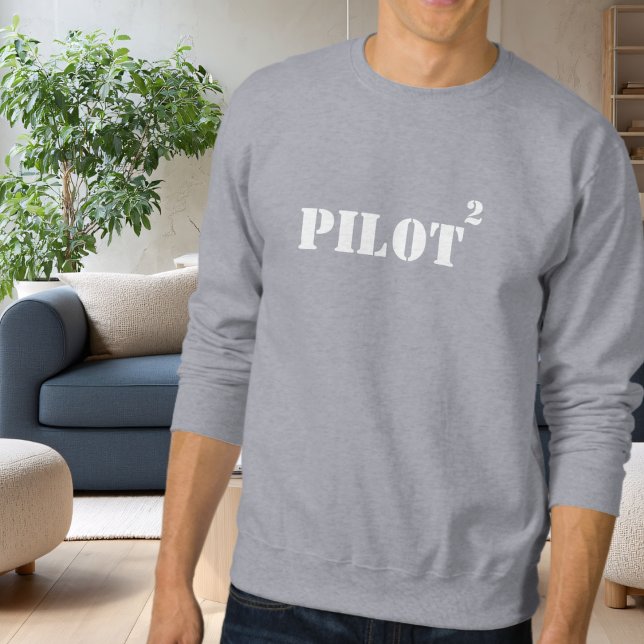 Pilot-Typografie, coole einfache Luftfahrt Sweatshirt (Von Creator hochgeladen)