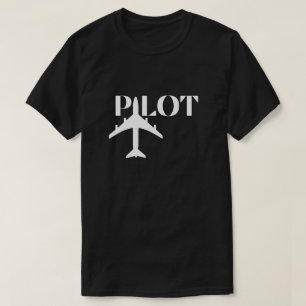 Pilot-Typografie & Flugzeug, Luftfahrt, Minimalist T-Shirt